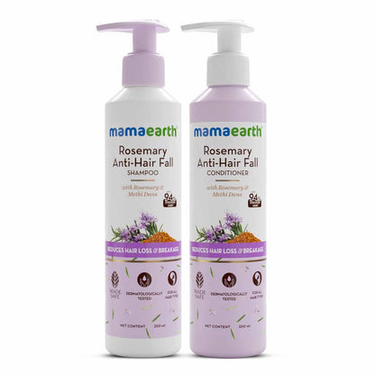 Mamaearth Rosemary Hair Fall Control Shampoo and Conditioner 250ml + Clensta Rosemary Hair Growth Oil (150 Ml) | COMBO