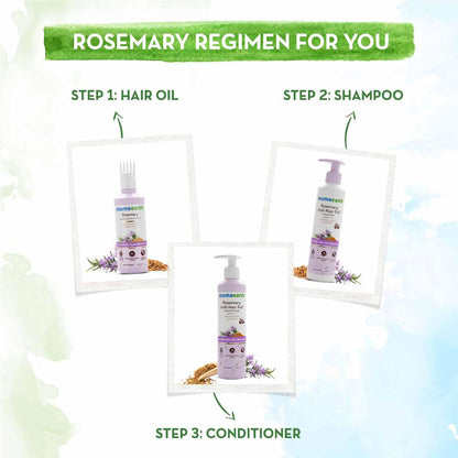 Mamaearth Rosemary Hair Fall Control Shampoo and Conditioner 250ml + Clensta Rosemary Hair Growth Oil (150 Ml) | COMBO