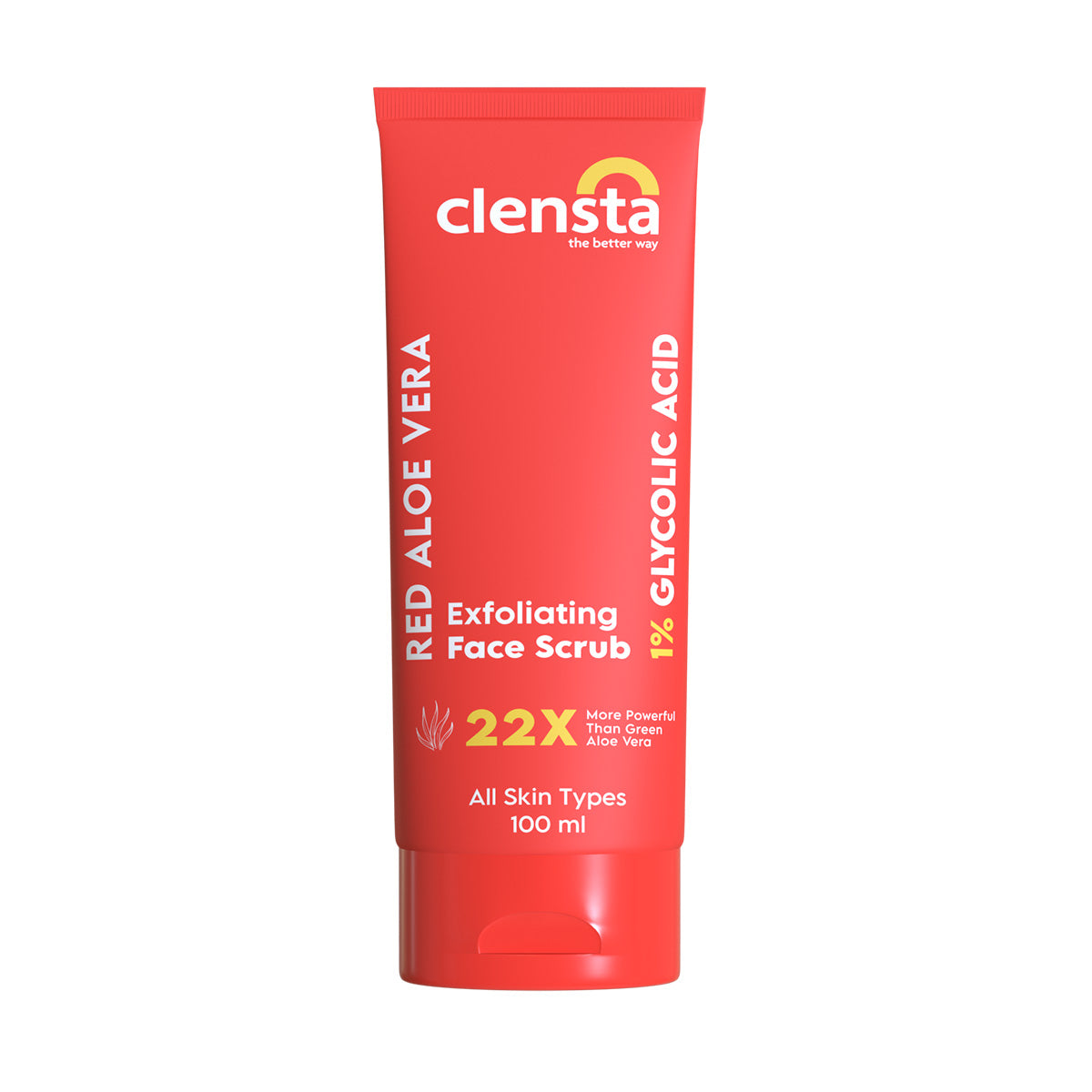 Clensta Red Aloe Vera Exfoliating Face Scrub  (100 Gm)