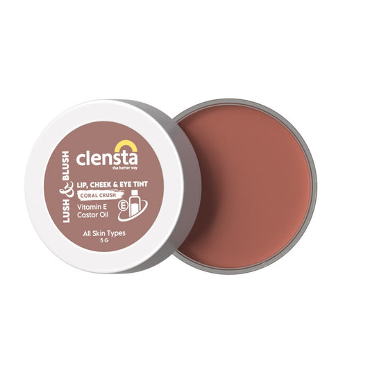 Clensta Lush Lip, Cheek & Eye Tint - Coral Crush 06 (5 Gm)