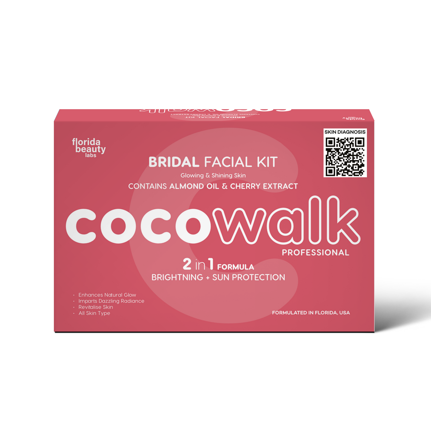 Cocowalk Professional Bridal Facial | 2-in-1 Formulation | Brightening & Repair | Almond Oil & Cherry Extract