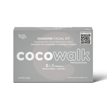 Cocowalk Professional Diamond Facial | 2-in-1 Formulation | Brightening & Repair | Diamond & Aloe Vera Powder