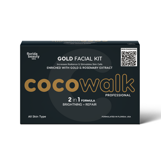 Cocowalk Professional Gold Facial Kit| 2-in-1 Formulation | Brightening & Repair | Gold & Rosemary Extract