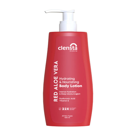 Clensta Red Aloe Vera Hydrating & Nourishing Body Lotion (400 Ml)