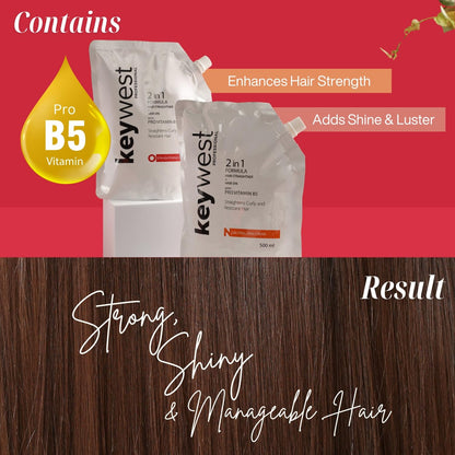 Keywest Professional Hair Straightening & Neutralizing Cream - 500ml Each