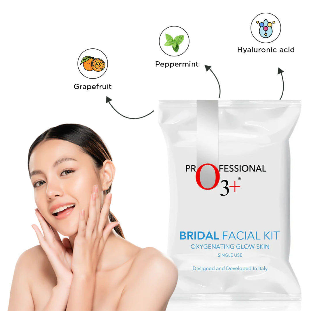 O3+ Bridal Facial Kit Oxygenating Glow Skin for Deep Cleansing 100gm