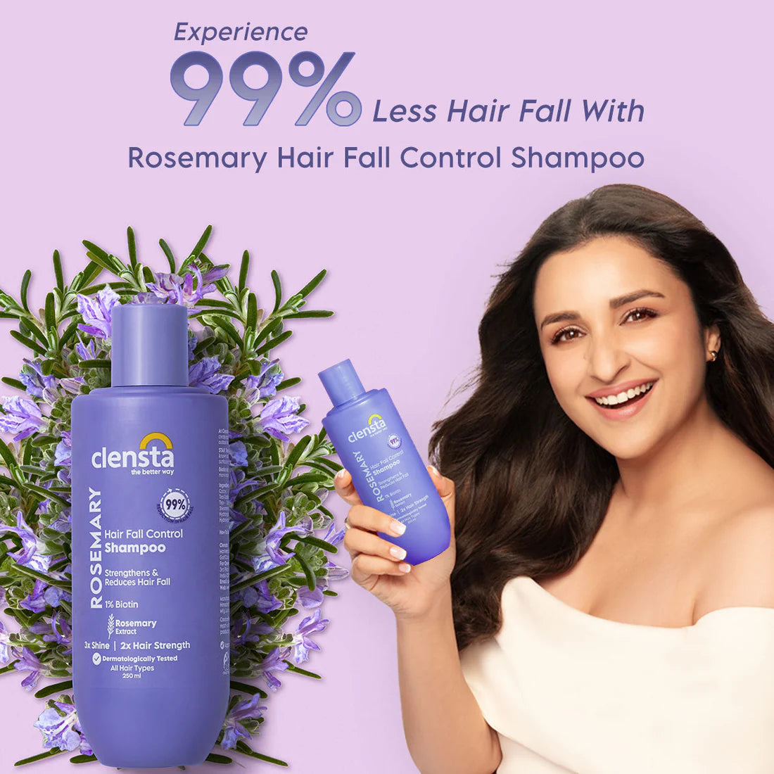 Mamaearth Rosemary Anti Hair Fall Conditioner 250 ML + Clensta Rosemary Hair Fall Control Shampoo (250 Ml) | COMBO |