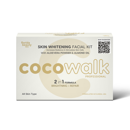 Cocowalk Professional Skin Whitening Facial | 2-in-1 Formulation | Brightening & Repair | Aloe Vera Powder & Almond Oil