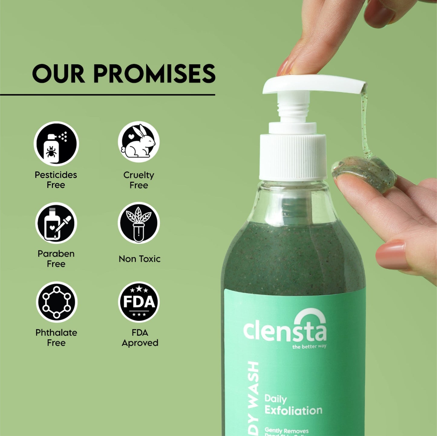 Clensta Body Wash Exfoliate  (275 Ml)