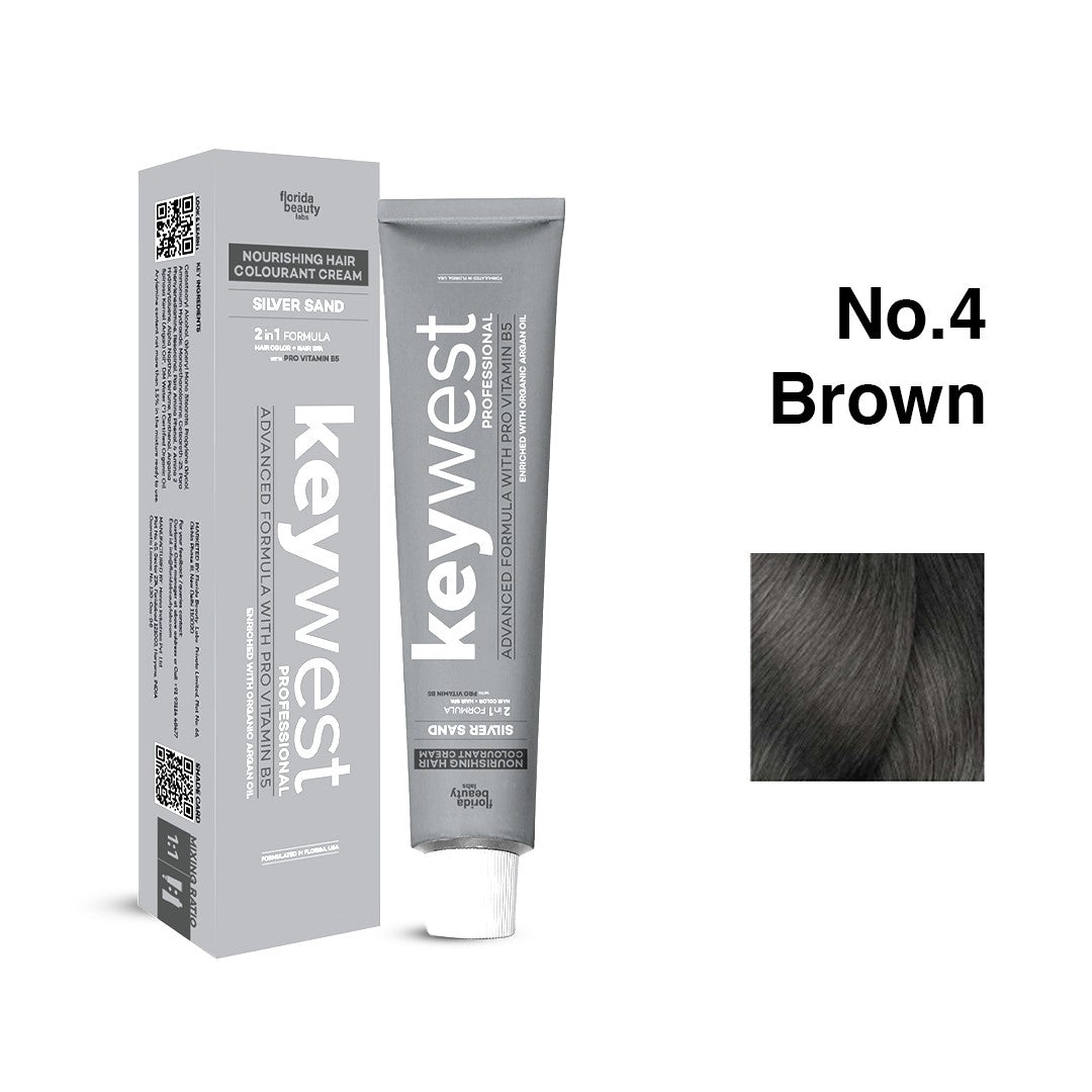 Keywest Silver Sand 4 Color Tube 80g + L'Oreal Professionnel Oxydant Creme Developer 20 Vol 1000ml Combo